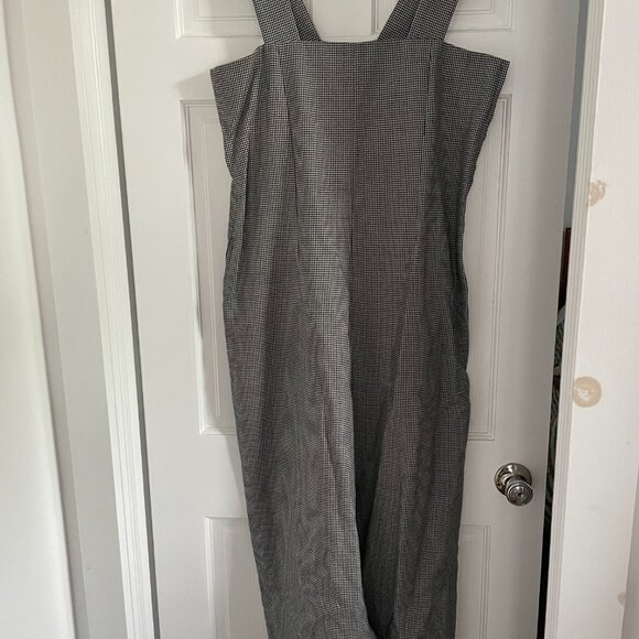 Comme Des Garcons Houndstooth Square-Neck Wool Jumpsuit - Large - Picture 5 of 8